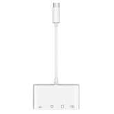 Lector de cámara 4 en 1 USB-C macho a SD + TF + USB + Tipo-C hembra, NK108LTC